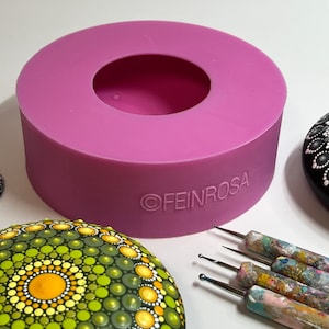 10 cm silicone mold for casting your own mandala stones, 3D casting mold for stone painting, dot painting supplies, mold 2