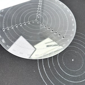 Modèle de marquage de détecteur de Point central Transparent, pour pré-dessin de motif Mandala, peinture à points, artisanat, dessin sur bois
