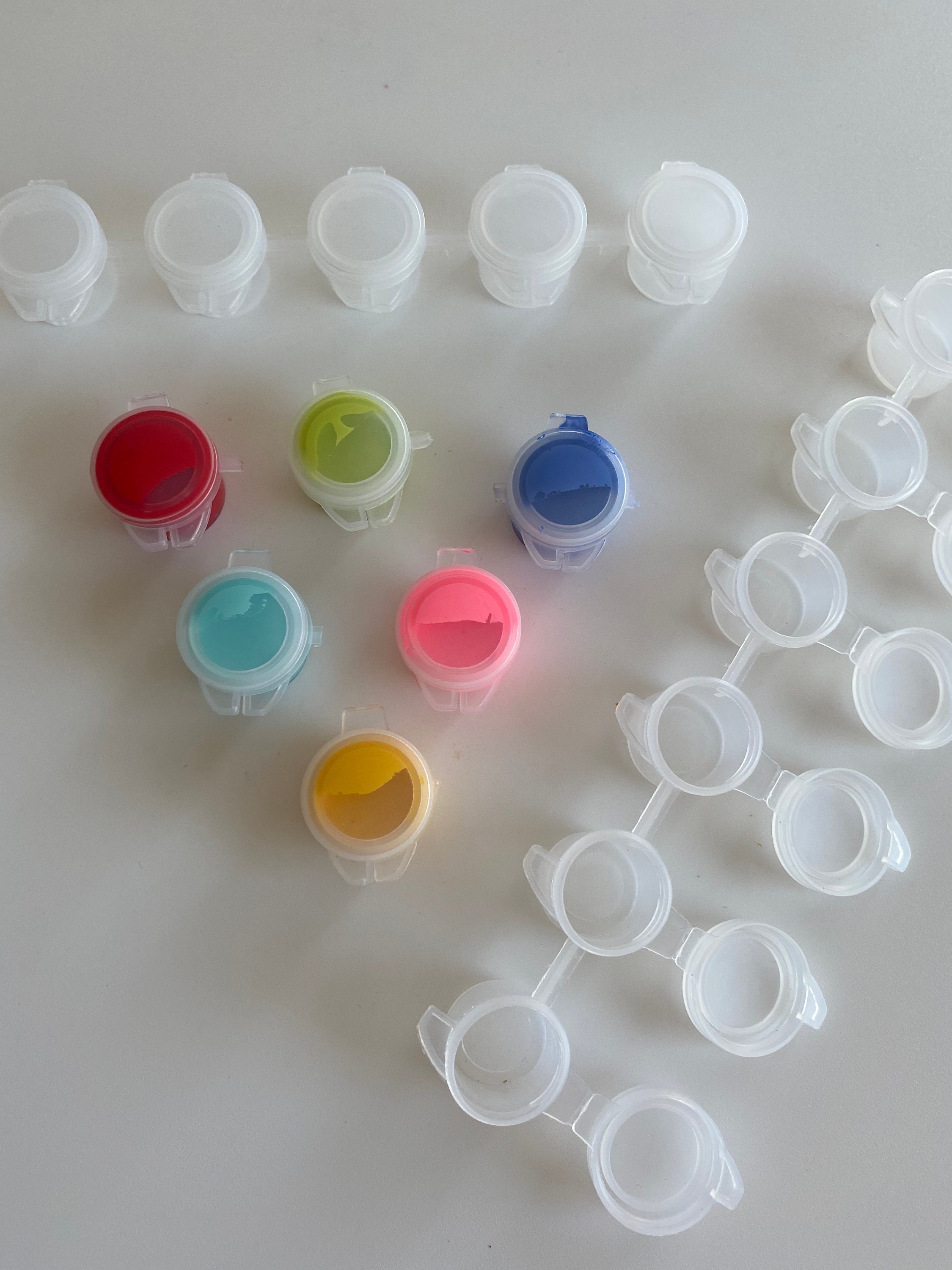 Mini Paint Pots for Mandalas or Bead Storage with Snap Shut Lids - 30  Count, Perfect for Leftover Paint Storage