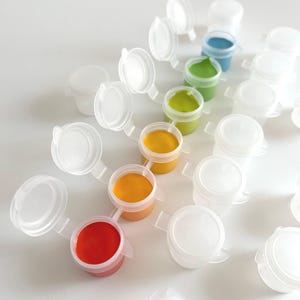 6 x 5 ml Airtight Paint Pots with Lids for Acrylic Paint, Pigments, Mandala Dot Art, Craft and Creative Supplies Storage