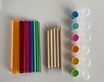 Buy DIY Kit Set of 13 X Dotting Tools and Acrylic Paint Deco Art