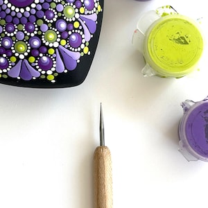 Sehr kleines Dotting Tool für Swooshes, feine Punkte und Mandala-Muster, Dot Painting Werkzeug zum Steine bemalen und Punktmalerei