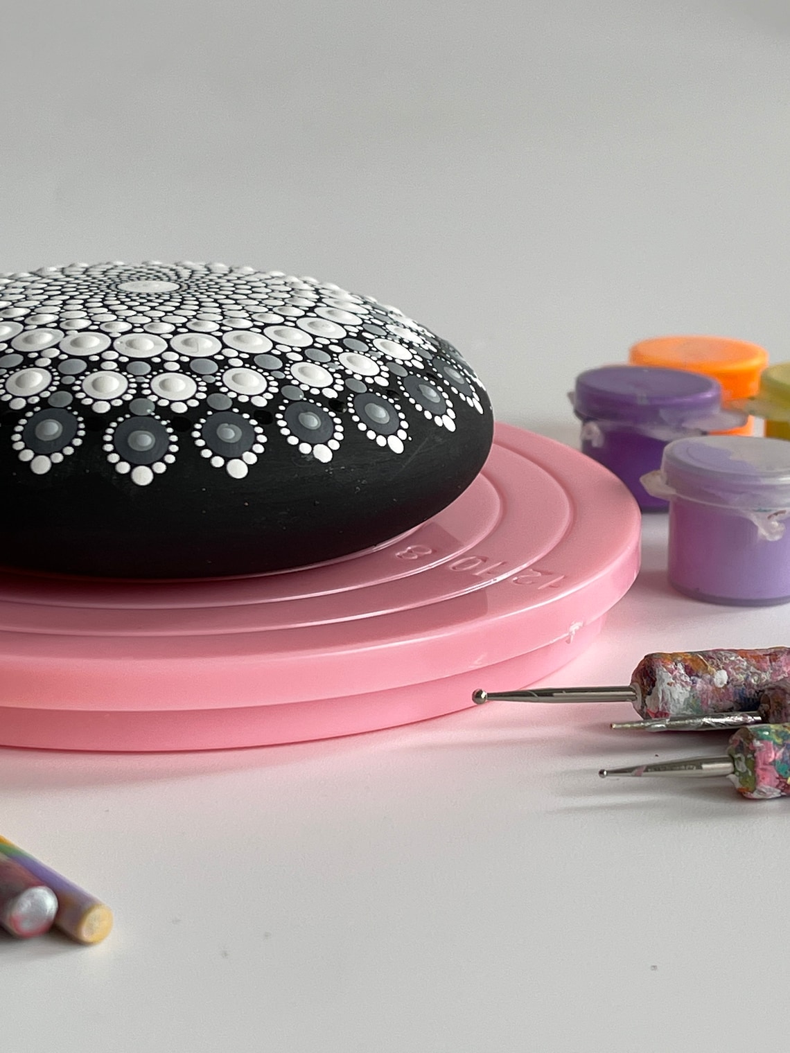 Mini Turntable for Dot Painting Mandala Stones Rotating Etsy