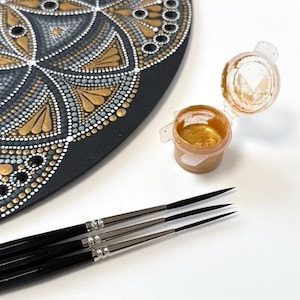 3 pennelli Rigger per dipingere linee lunghe e svolazzi nella pittura a punti e nella pittura mandala, pennello da tiro