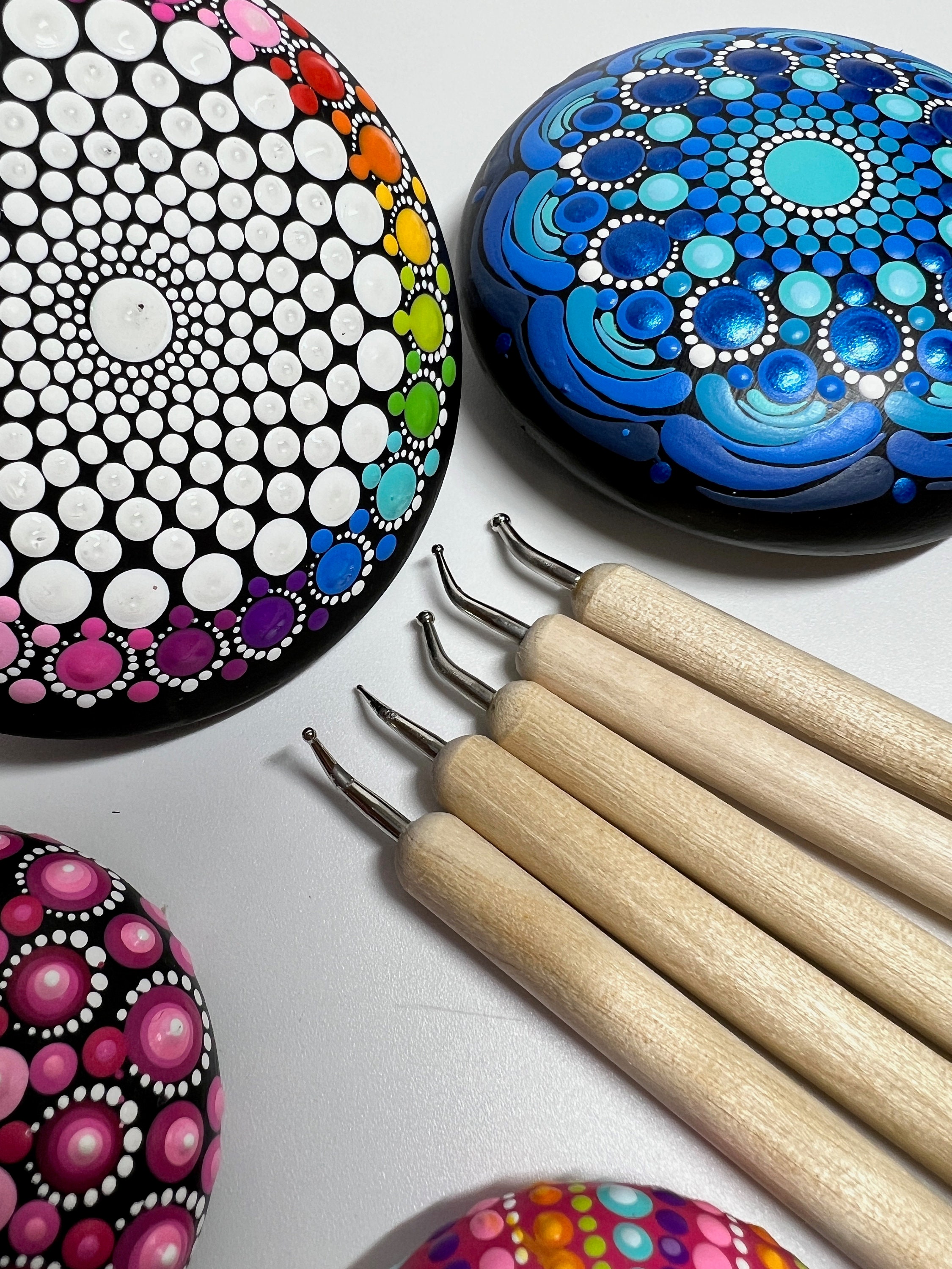 Set of 5 X Curved Dotting Tools Made of Steel Embossing and Etsy