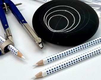 2 x white chalk pens for drawing fine guide lines when dot painting, pre-painting mandala stone patterns