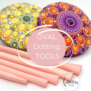 Oval dotting tools for dot painting, dotting tool for oval dots when painting mandala stones, painting tool forgot mandala art image 1