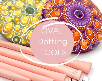Ovale Dotting-Tools für die Punktmalerei, Punktierungs-Werkzeug für ovale Punkte beim Mandala-Steine malen, Malwerkzeug für Mandala-Kunst