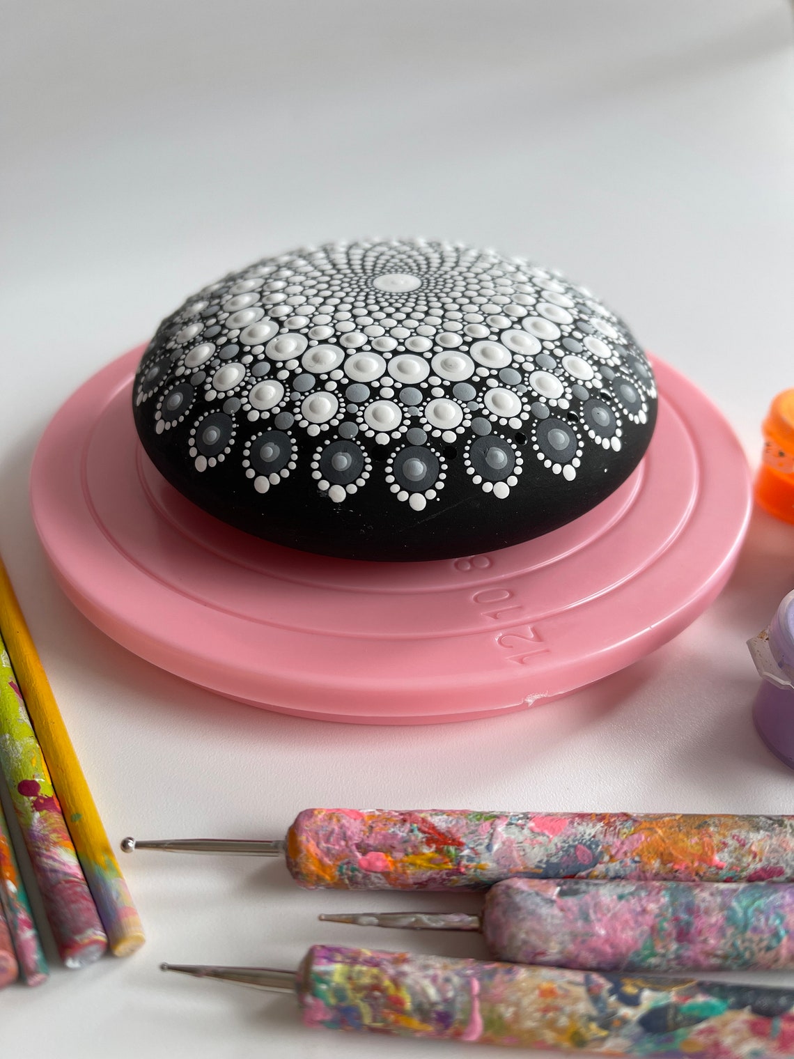 Mini Turntable for Dot Painting Mandala Stones Rotating Etsy