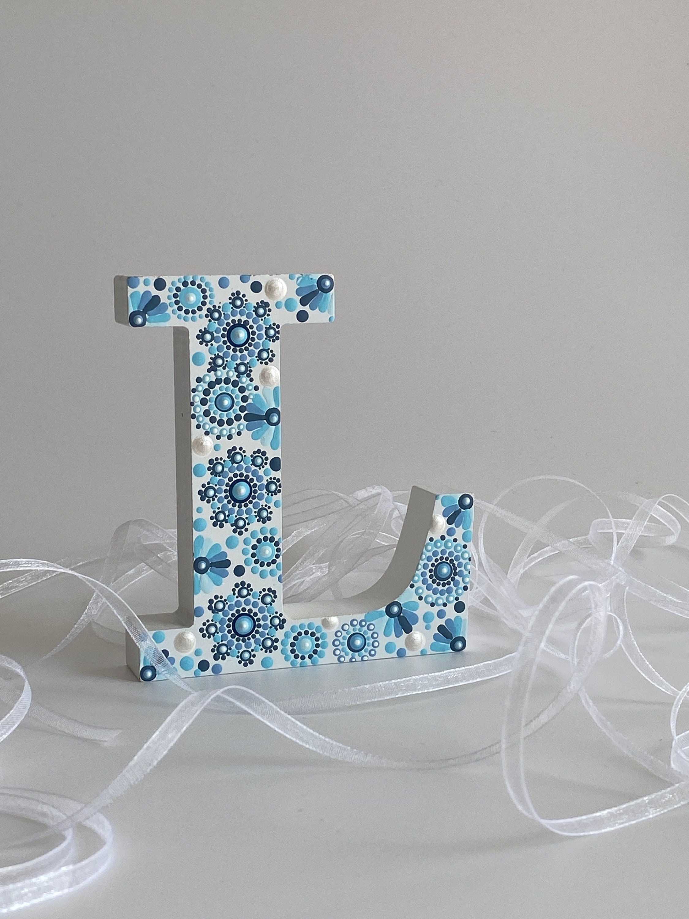 Lettre L peint à la main lettre L en bois peinture à | Etsy