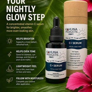 VITAMIN C+ SERUM | 20% Vitamin C Night Face Serum | Niacinamide Hyaluronic Acid | Brighter Looking Vegan Skincare bild 5