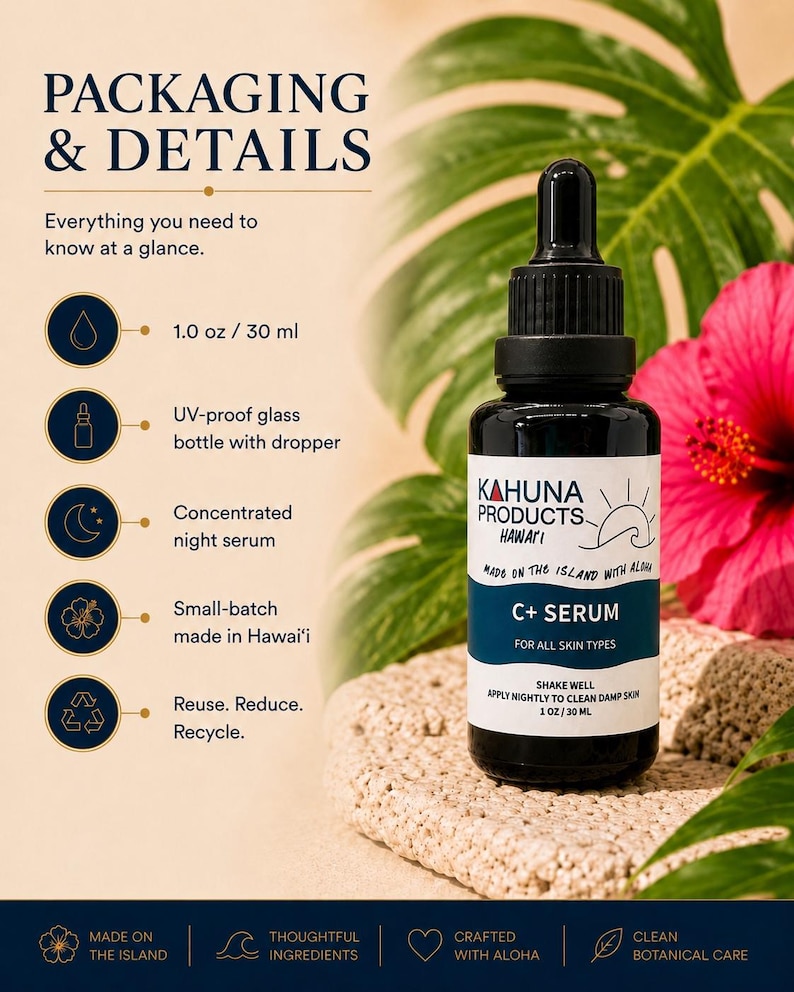 VITAMIN C+ SERUM | 20% Vitamin C Night Face Serum | Niacinamide Hyaluronic Acid | Brighter Looking Vegan Skincare bild 9