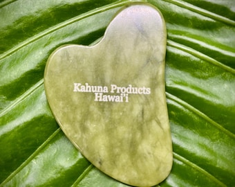 Natural Green Jade Gua Sha Stone: Self-Care Massage Tool