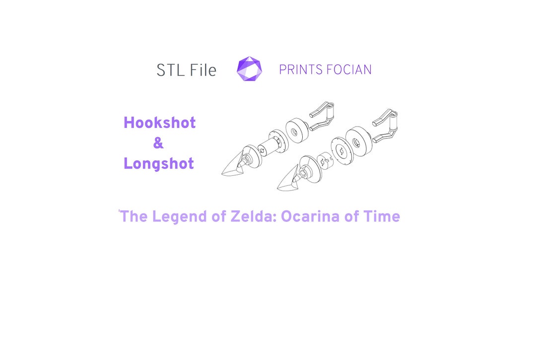 Hookshot & Longshot, the Legend of Zelda Ocarina of Time STL File for