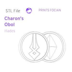 Óbolo de Caronte, Hades - Descarga digital - Archivo 3D - STL