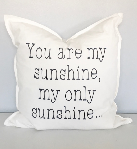 You Are My Sunshine Pillow Cover 20x20 Pillows Farmhouse Etsy