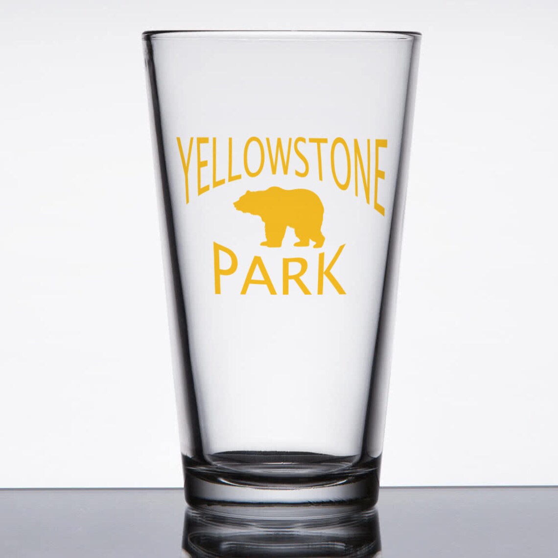 Yellowstone Park Pint Glass Etsy
