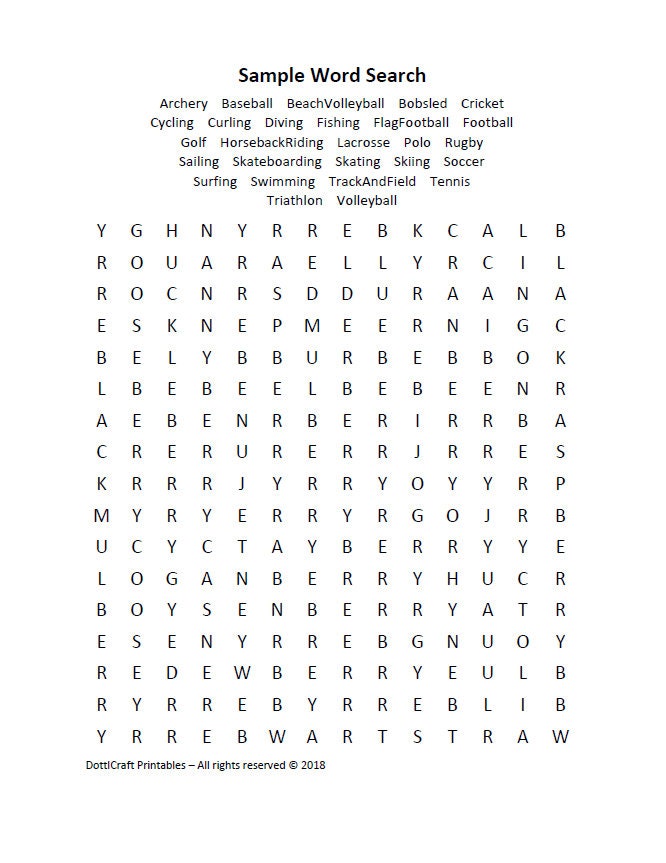 dog days word search puzzle printable seek find sleuth etsy