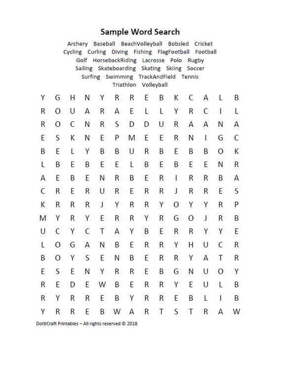 winter play word search puzzle printable seek find sleuth etsy uk