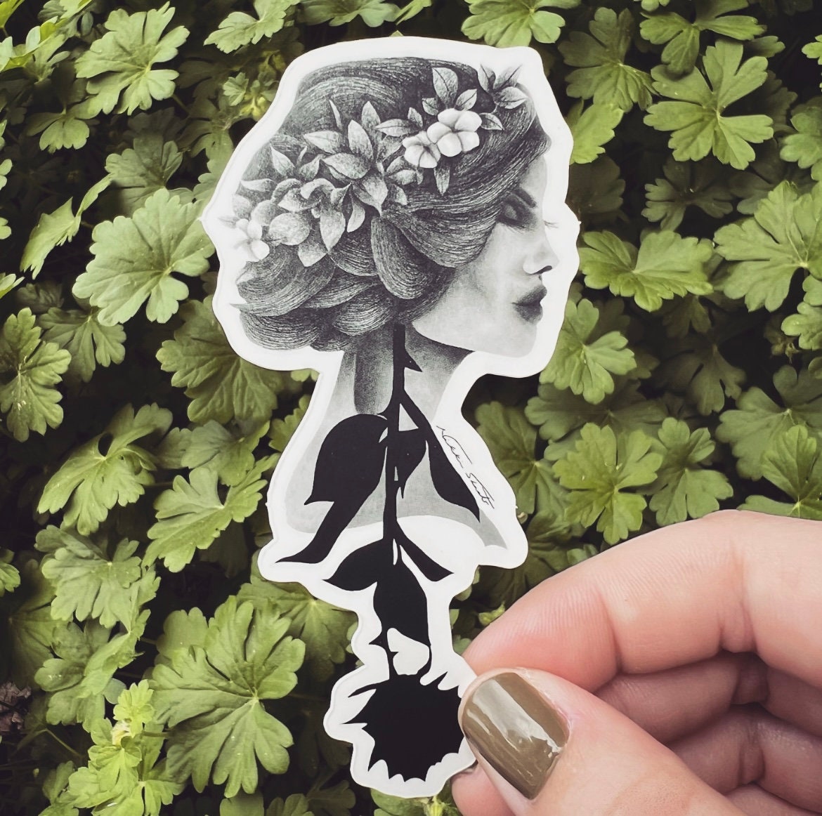 Woman Sticker, Woman Magnet, Feminine Art, Female Sticker, Vinyl ...