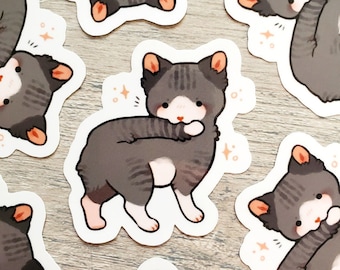 Munch Katze Aufkleber / Katzenaufkleber / Kätzchen Aufkleber / Süßer Tier Aufkleber / Vinyl Aufkleber / Laptop Aufkleber