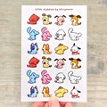 Little Puppies Sticker Sheet / 4x6 Cartoon Dog Stickers for Water Bottle or Laptop
