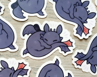 Sleepy Dragon Sticker / Cute Animal Sticker / Laptop Sticker / Vinyl Sticker