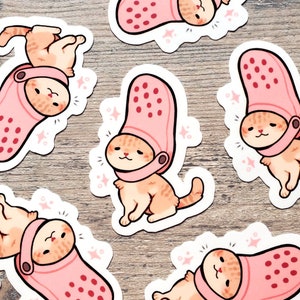 Croc King Sticker / Cat Sticker / Kitten Sticker / Cute Animal Sticker / Laptop Sticker / Vinyl Sticker