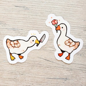 Choose Your Goose Stickers / Cute Animal Stickers / Laptop Stickers / Vinyl Stickers Both Bad & Good Boy