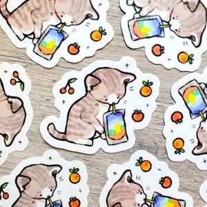 Cat-prisun Sticker / Cat Sticker / Kitten Sticker / Cute Animal Sticker / Laptop Sticker / Vinyl Sticker