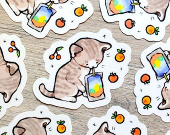 Cat-prisun Sticker / Cat Sticker / Kitten Sticker / Cute Animal Sticker / Laptop Sticker / Vinyl Sticker