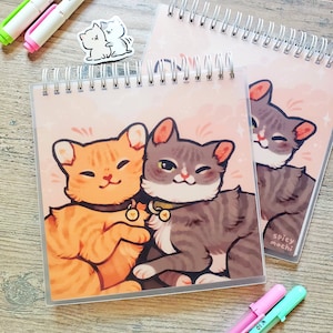 Happy Cats Reusable Sticker Book: 6x6 Cat-Themed Sticker Collecting Book