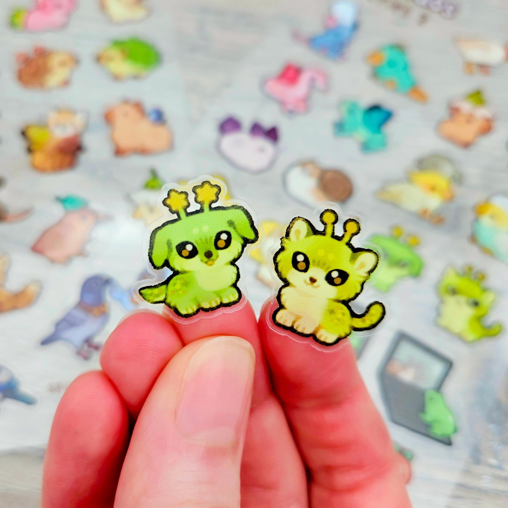 Tiny Duos Sticker Sheets / Clear Transparent Animal Stickers - Etsy