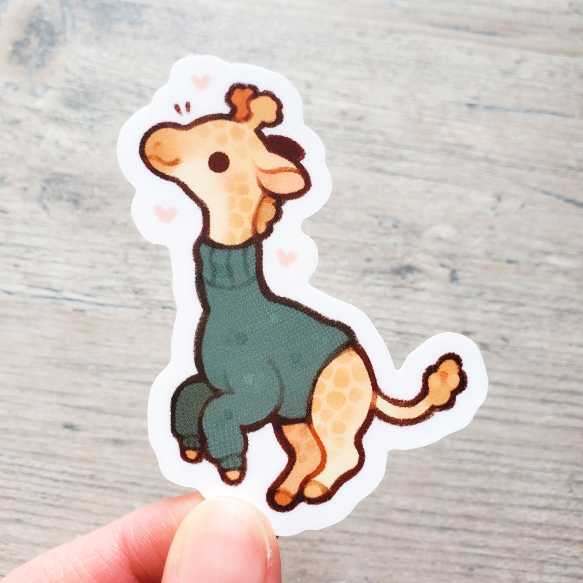 Turtleneck Giraffe Sticker / Cute Animal Sticker / Laptop Etsy