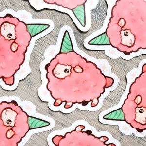 Cotton Candy Sheep Sticker / Cute Lamb Stickers / Unicorn Sticker / Vinyl Sticker / Laptop Sticker / Water Bottle Sticker