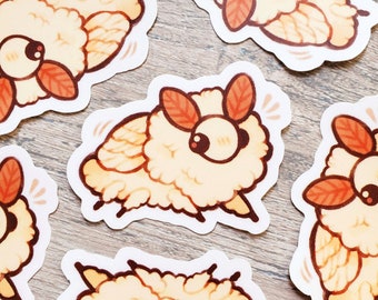 Fluffy Poodle Moth Sticker / Fluffy Moth Sticker / Cute Moth Sticker / Vinyl Sticker / Water bottle Sticker