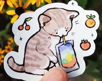 Cat-prisun Sticker / Cat Sticker / Kitten Sticker / Cute Animal Sticker / Laptop Sticker / Vinyl Sticker