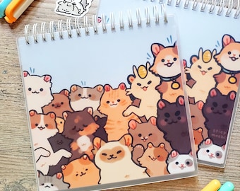 Feline Friends Reusable Sticker Book: 6x6 Cat-Themed Sticker Collecting Book