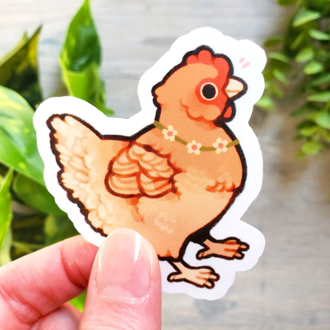 Hen Friend Sticker / Chicken Sticker / Bird Sticker / Cute Farm Sticker /  Laptop Sticker / Vinyl Sticker 