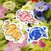 Fruit Salad Snake Sticker Set / Cute Ball Python Stickers / Cute Animal Stickers / Laptop Stickers / Vinyl Stickers
