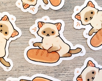 Bread Cat Sticker / Cat Sticker / Kitten Sticker / Cute Animal Sticker / Laptop Sticker / Vinyl Sticker