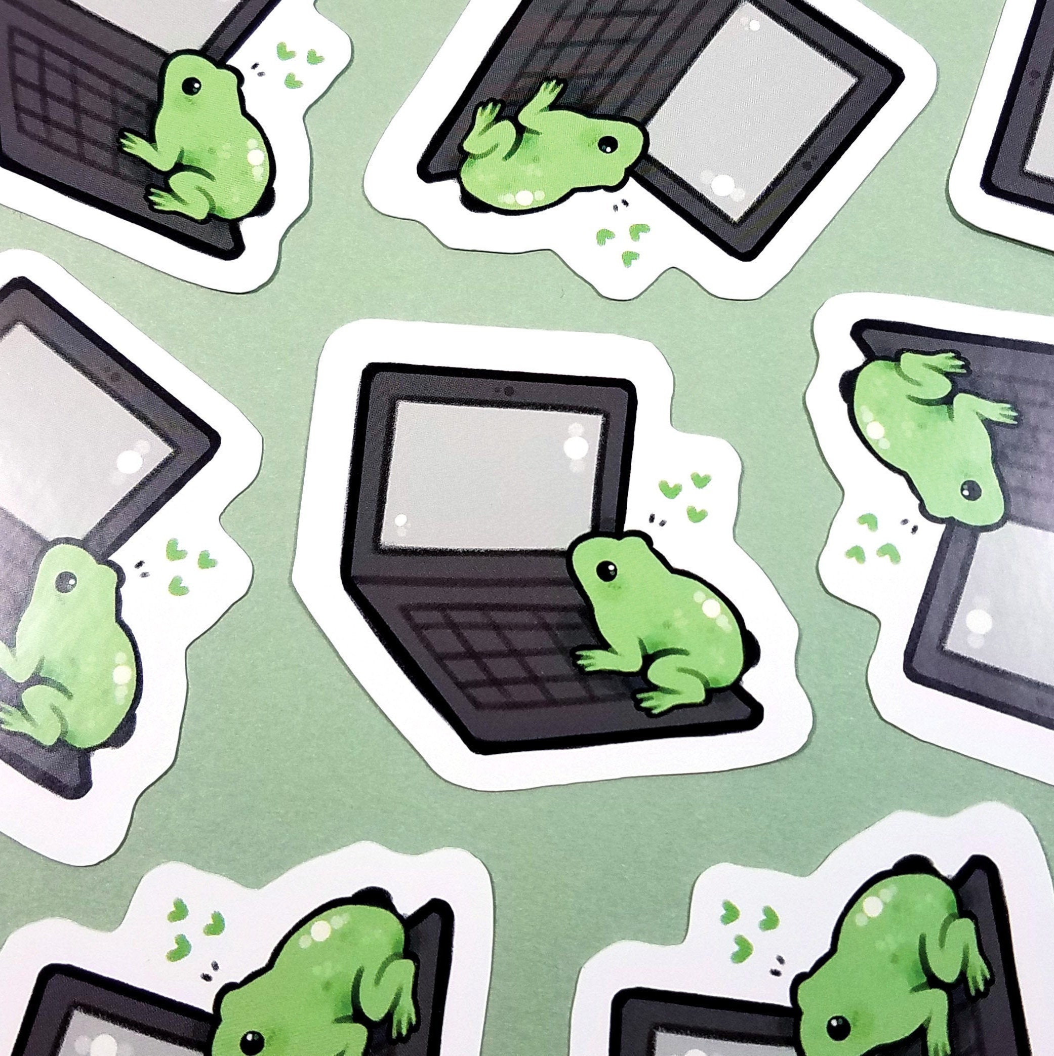 Frog with a Blog Sticker / Froggy Sticker / Cute Frog Stickers / Stan…