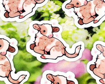 Flower Cow Sticker / Cute Calf Stickers / Animals Sticker / Laptop Sticker / Vinyl Sticker