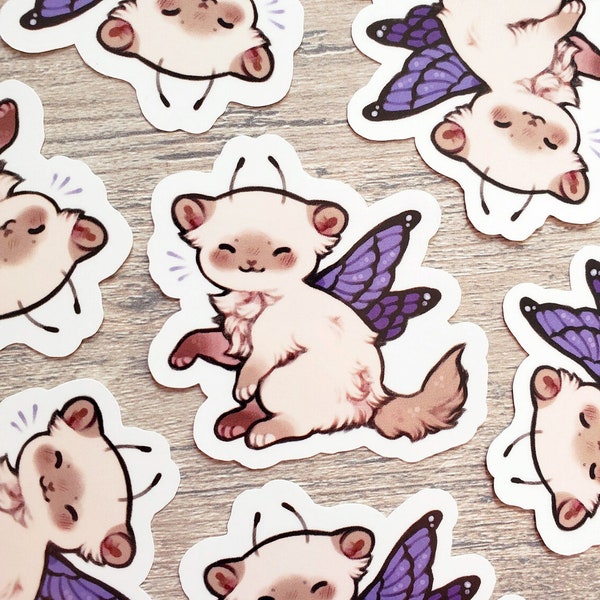 Fairy Cat Sticker / Cat Sticker / Kitten Sticker / Cute Animal Sticker / Laptop Sticker / Vinyl Sticker