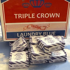 Triple Crown Laundry Blue klädvitgörande pulverrutor 14 g 10 kuber vardera