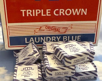 Polvo blanqueador de ropa Triple Crown Laundry Blue (cuadrados, 14 g cada uno, 10 cubos)