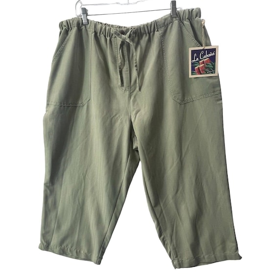 Caribbean Joe Women Drawstring Capri Pants Casual Cropped Sage - Etsy