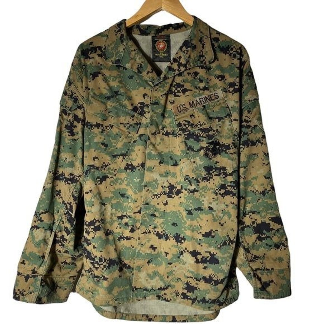 U.S. Army Green Camouflage Jacket Military Long Mens Sleeves Size SM