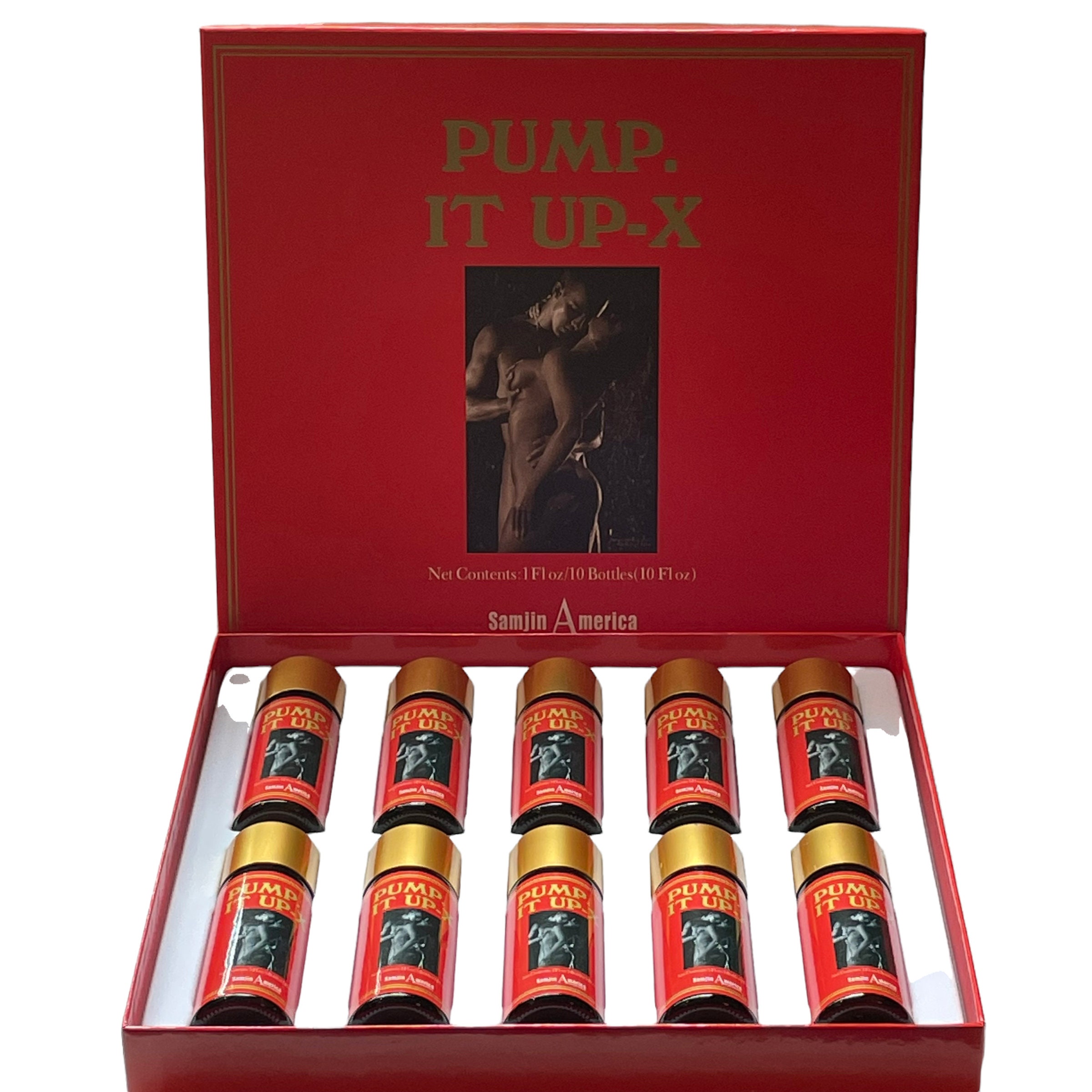 Pump It up X Panax Ginseng Drink Energy Natural Herbs 1 Oz X 10 Bottles