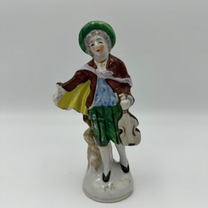 Occupied Japan Porcelain Musician Figurine 1940&#39;s Occupied Japan Figure